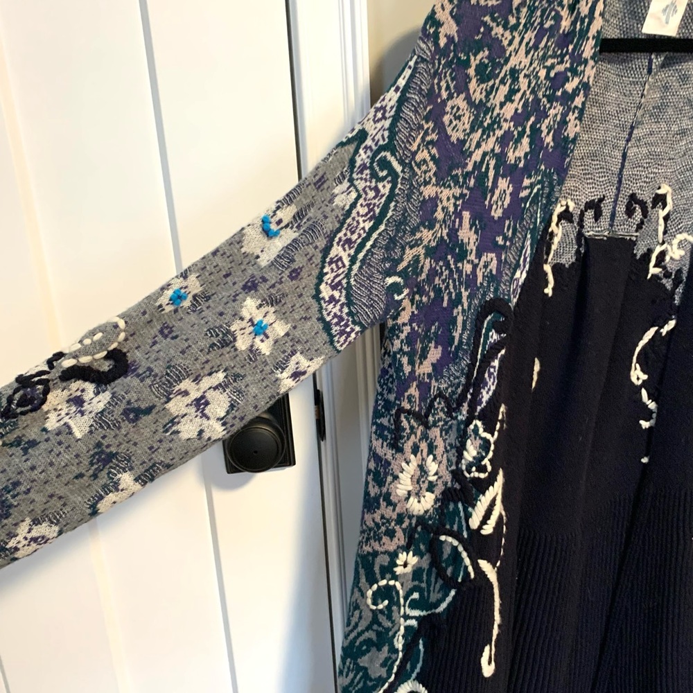 Anthropologie Emmia Hand Stitched Cardigan Monogram - Picture 9 of 14